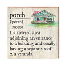 Porch Definition Wooden Sign | Wall Art Print on Real Wood | Home Decor
