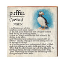 Puffin Definition Wooden Sign | Wall Art Print on Real Wood
