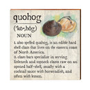 Quohog Definition Wooden Sign | Wall Art Print on Real Wood | Coastal Nautical Tropical Beach House Home Decor