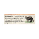 Raccoon Definition Wooden Sign | Wall Art Print on Real Wood | Mountain Cabin Lodge House Home Decor