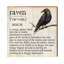 Raven Definition Wooden Sign | Wall Art Print on Real Wood | Bird Home Decor