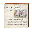 Relax Definition Wooden Sign | Wall Art Print on Real Wood | Home Decor