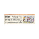 Relax Definition Wooden Sign | Wall Art Print on Real Wood | Home Decor