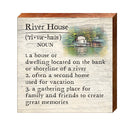 River House Definition Wooden Sign | Wall Art Print on Real Wood | Lake House Home Decor