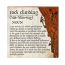 Rock Climbing Definition Wooden Sign | Wall Art Print on Real Wood | Lodge Cabin Mountain House Home Decor