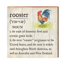Rooster Definition Wooden Sign | Wall Art Print on Real Wood | Farmhouse Country Home Decor