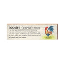 Rooster Definition Wooden Sign | Wall Art Print on Real Wood | Farmhouse Country Home Decor