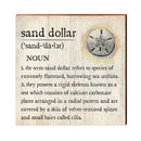 Sand Dollar Definition Wooden Sign | Wall Art Print on Real Wood | Coastal Nautical Tropical Beach House Home Decor