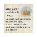 Sand Castle Definition Wooden Sign | Wall Art Print on Real Wood | Coastal Nautical Tropical Beach House Home Decor