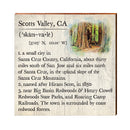 Scotts Valley, California Definition Wooden Sign | Wall Art Print on Real Wood