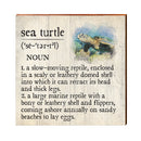 Sea Turtle Definition Wooden Sign | Wall Art Print on Real Wood | Coastal Tropical Nautical Beach House Home Decor