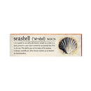 Seashell Definition Wooden Sign | Wall Art Print on Real Wood | Coastal Nautical Tropical Beach House Home Decor