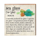Sea Glass Definition Wooden Sign | Wall Art Print on Real Wood | Coastal Nautical Tropical Beach House Home Decor