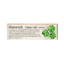 Shamrock Definition Wooden Sign | Wall Art Print on Real Wood | St. Patrick's Day Home Decor