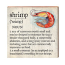 Shrimp Definition Wooden Sign | Wall Art Print on Real Wood | Coastal Tropical Nautical Beach House Home Decor