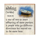 Sibling Definition Wooden Sign | Wall Art Print on Real Wood | Home Decor