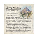 Sierra Nevada, California Definition Wooden Sign | Wall Art Print on Real Wood
