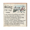 Skiing Definition Wooden Sign | Wall Art Print on Real Wood