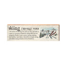 Skiing Definition Wooden Sign | Wall Art Print on Real Wood