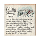 Skiing Definition Wooden Sign | Wall Art Print on Real Wood