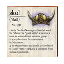 Skol Definition Wooden Sign | Wall Art Print on Real Wood | Minnesota Viking Decor