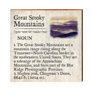 Smoky Mountains Definition Wooden Sign | Wall Art Print on Real Wood | Lodge Cabin Mountain House Home Decor