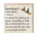 Snowboard Definition Wooden Sign | Wall Art Print on Real Wood