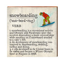 Snowboarding Definition Wooden Sign | Wall Art Print on Real Wood