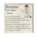 Snowman Definition Wooden Sign | Wall Art Print on Real Wood | Christmas Holiday Home Decor