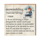 Snowmobiling Definition Wooden Sign | Wall Art Print on Real Wood