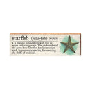 Starfish Definition Wooden Sign | Wall Art Print on Real Wood | Coastal Nautical Tropical Beach House Home Decor