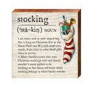 Stocking Definition Wooden Sign | Wall Art Print on Real Wood | Christmas Holiday Decor