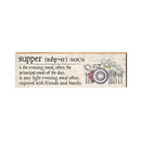 Supper Definition Wooden Sign | Wall Art Print on Real Wood | Home Decor