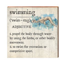 Swimming Definition Wooden Sign | Wall Art Print on Real Wood