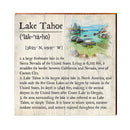 Lake Tahoe, California Definition Wooden Sign | Wall Art Print on Real Wood