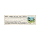 Lake Tahoe, California Definition Wooden Sign | Wall Art Print on Real Wood