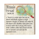 Tennis Definition Wooden Sign | Wall Art Print on Real Wood