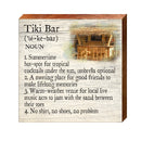 Tiki Bar Definition Wooden Sign | Wall Art Print on Real Wood | Coastal Nautical Tropical Beach House Home Decor