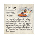Tubing Definition Wooden Sign | Wall Art Print on Real Wood | Lake House Home Decor