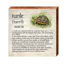 Turtle Definition Wooden Sign | Wall Art Print on Real Wood