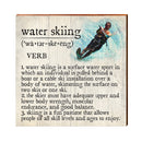 Water Skiing Definition Wooden Sign | Wall Art Print on Real Wood