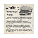 Whaling Definition Wooden Sign | Wall Art Print on Real Wood | Coastal Nautical Tropical Beach House Home Decor