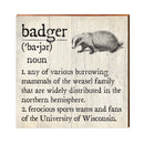 Badger Definition Wooden Sign | Wall Art Print on Real Wood