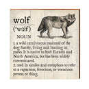 Wolf Definition Wooden Sign | Wall Art Print on Real Wood | Mountain Cabin Lodge House Home Decor