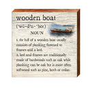 Wooden Boat Definition Wooden Sign | Wall Art Print on Real Wood | Lake House Home Decor