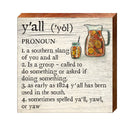 Y'all Sweet Tea Definition Wooden Sign | Wall Art Print on Real Wood | Southern Living Home Decor