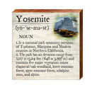 Yosemite, California Definition Wooden Sign | Wall Art Print on Real Wood