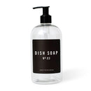 16oz Clear Plastic Dish Soap Dispenser - Black Label