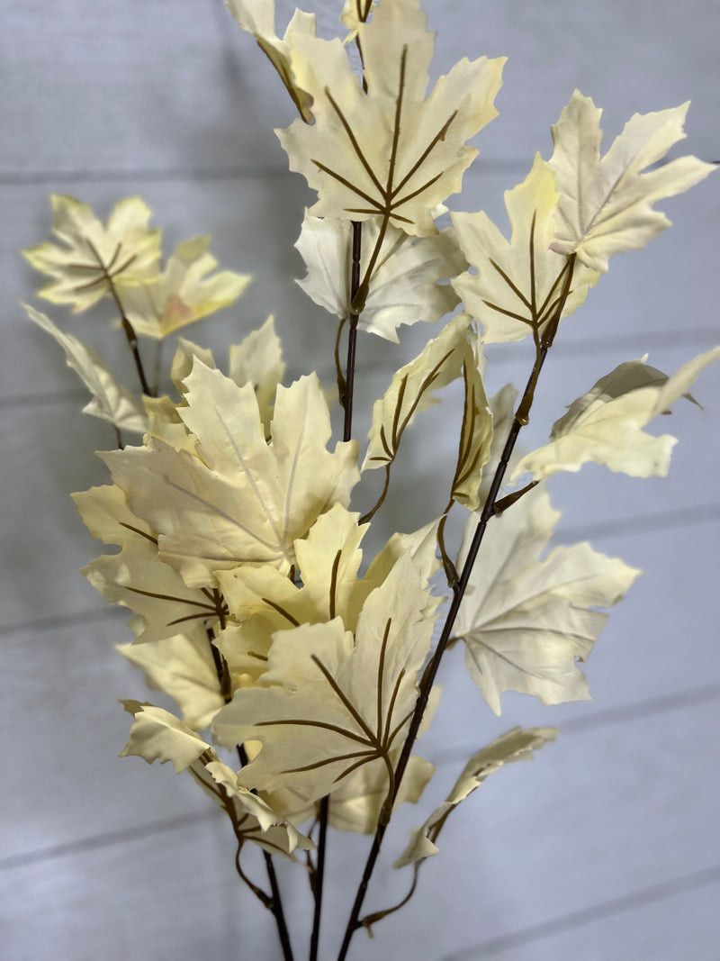 Artificial Autumn Maple Leaf Stems - Customizable Bendable Stems