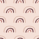 Modish Pink Wallpaper with Rainbows